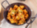 Fried potatoes with spicy brava sauce!
