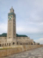 The second tallest mosque in the world, Hansan II Mosque in Casablanca .