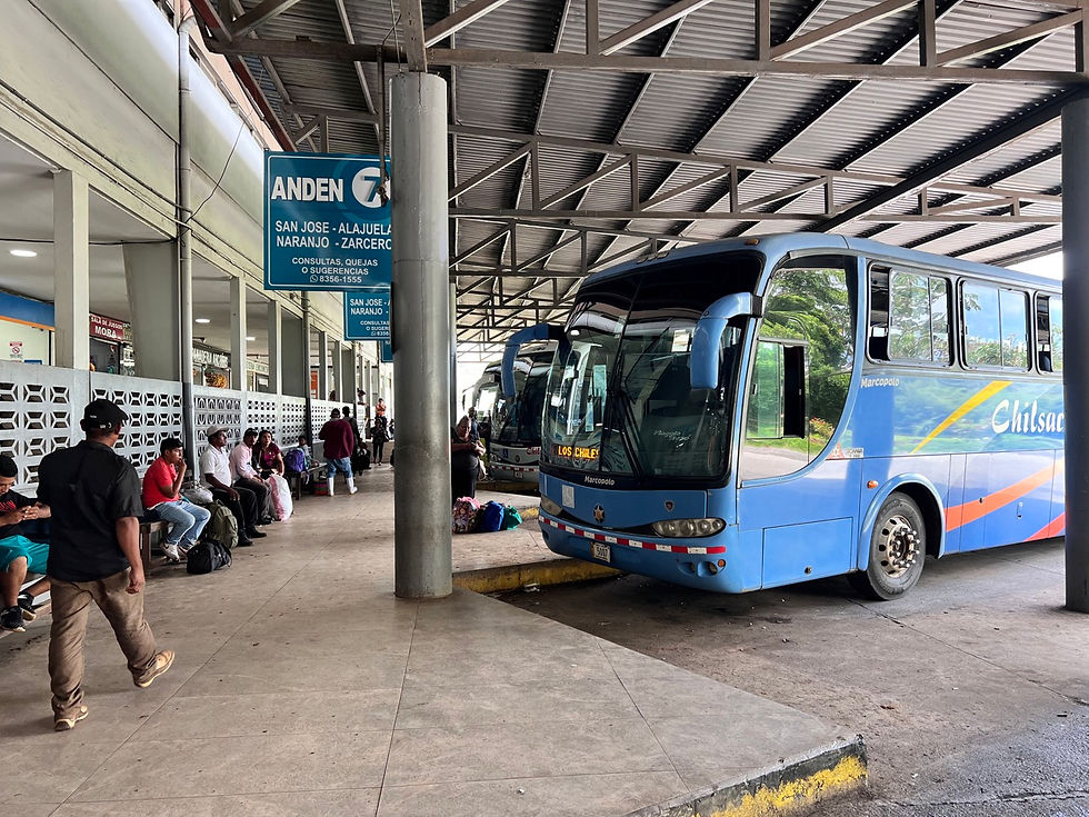 Bus stop at Ciudad Quesada.