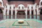 Inside of Madrasa Bou Inania, a religious school in Fes, Morocco.