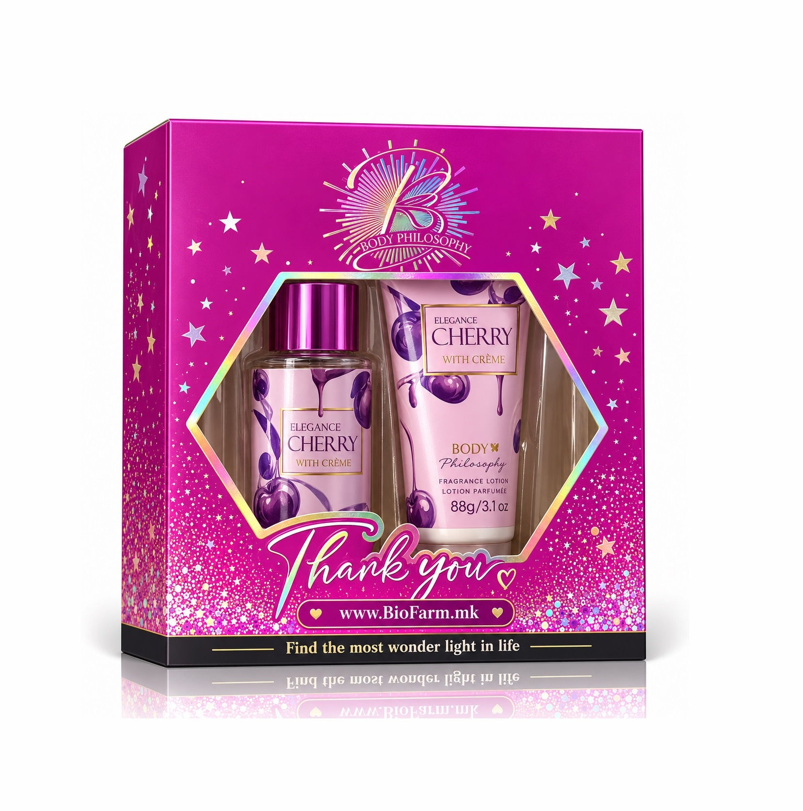 BODY PHILOSOPHY ELEGANCE CHERRY WITH CREME www.BioFarm.mk
