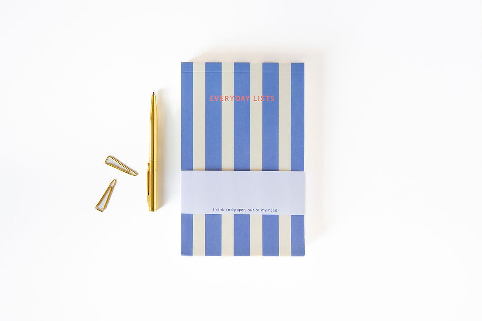Thumbnail: A-Journal Notitieblok - Blauwe strepen