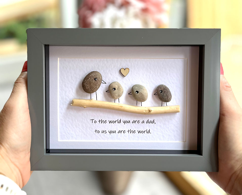 Miniaturbild: Dad pebble art picture