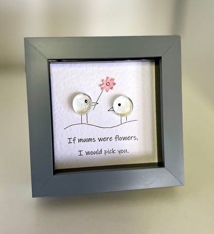 bird glass framed gift 