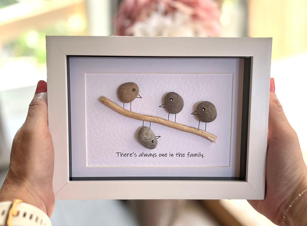 Miniatura: Family pebble art