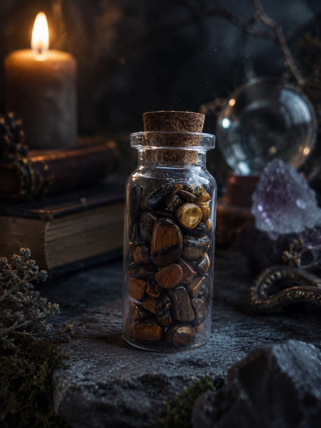 Tigers Eye Wish Bottle.