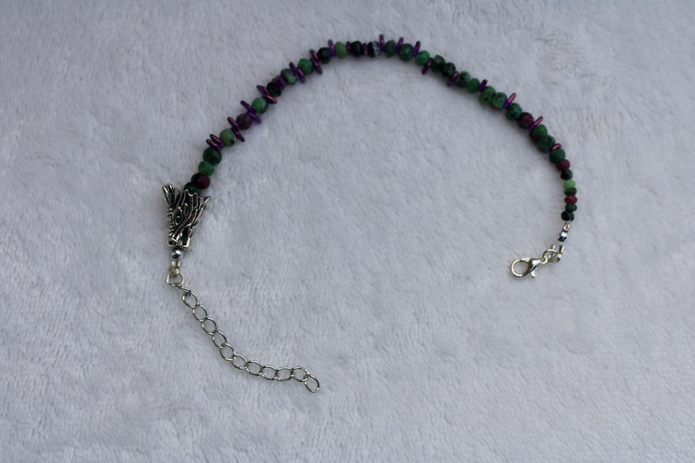 Ruby Zoisite Dragon Bracelet