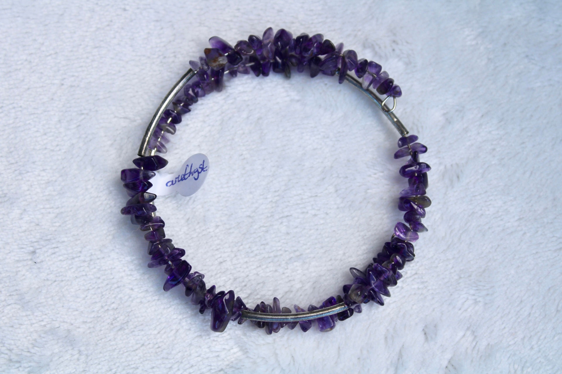 Amethyst Tubie Memory Bracelet