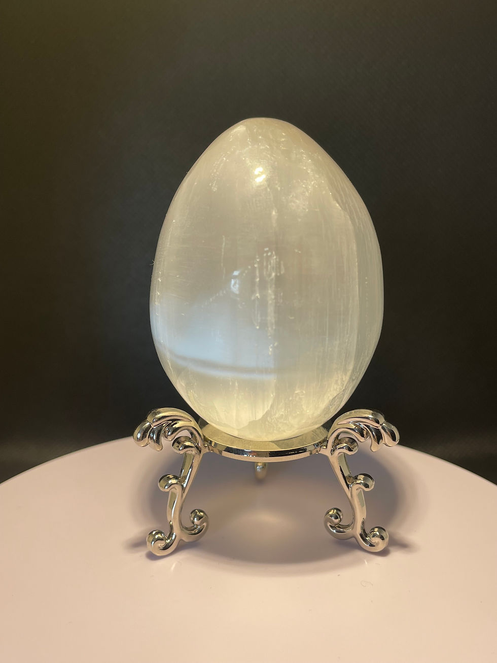 Selenite Egg. Natural Stone