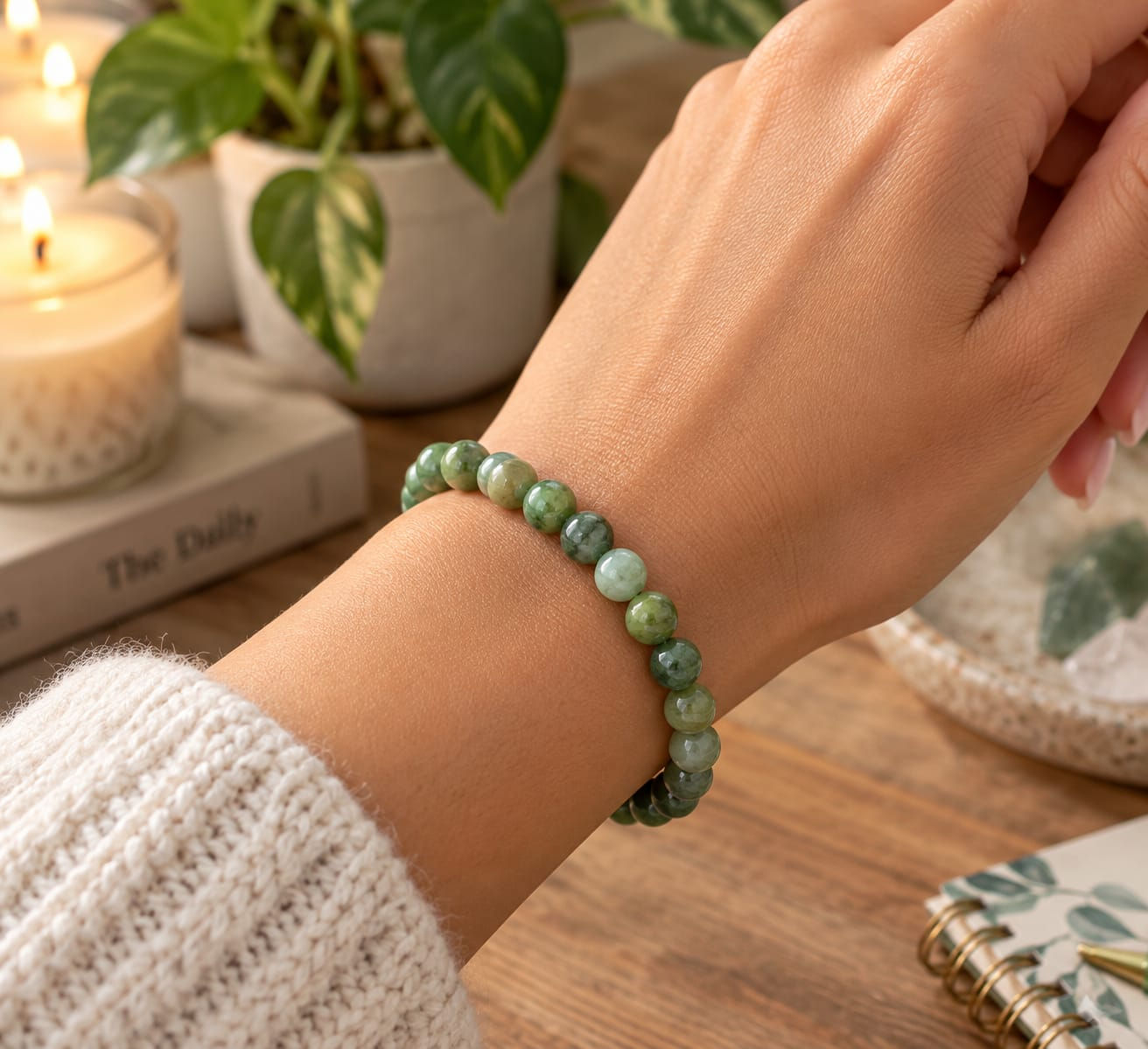 Green Jade Bracelet.