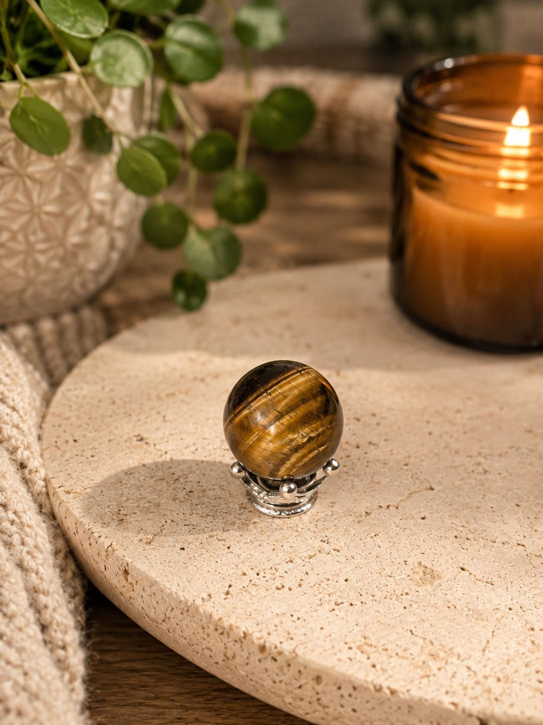 Tigers Eye Mini Sphere.