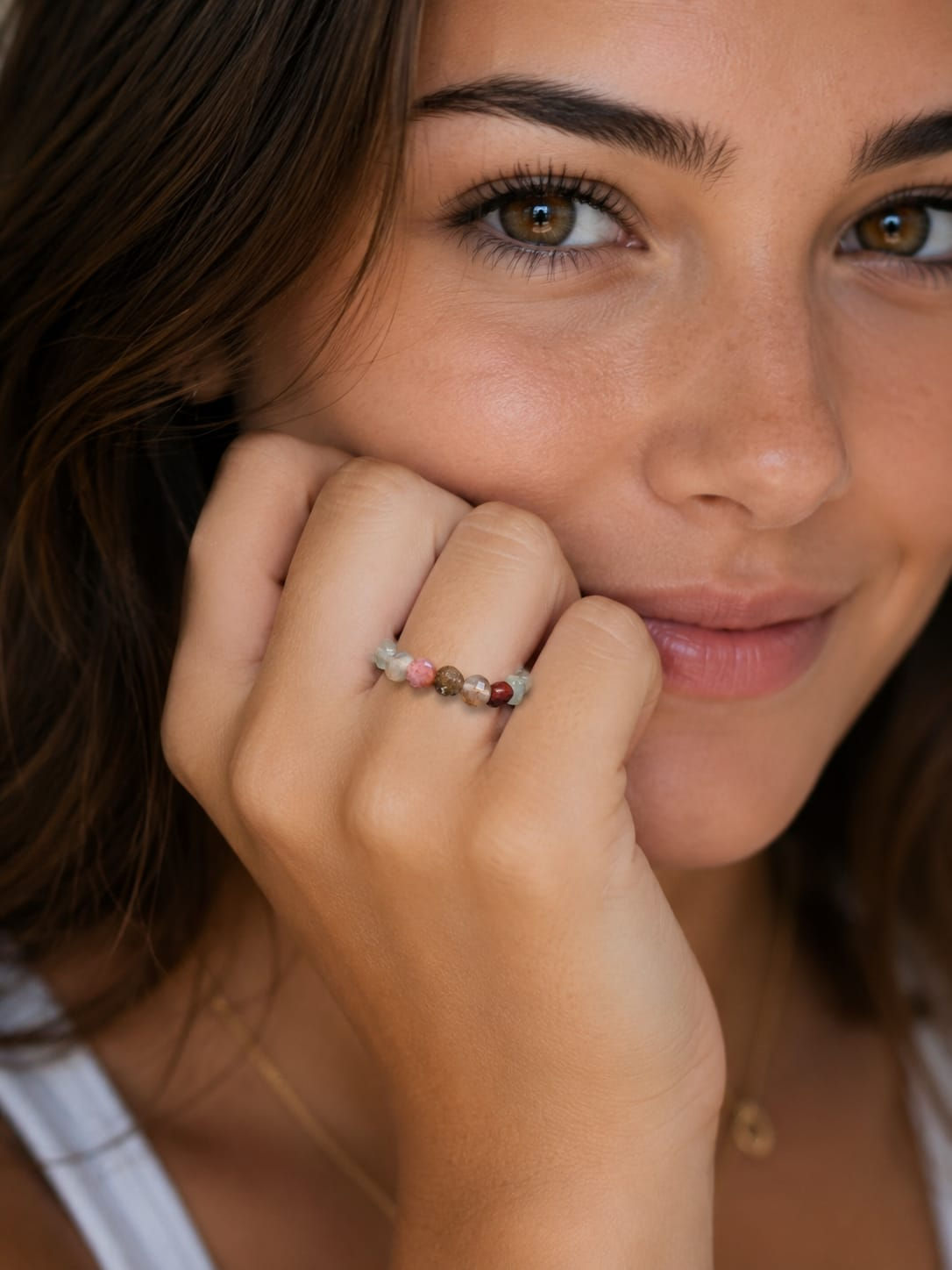 Agate Stretchy Ring.