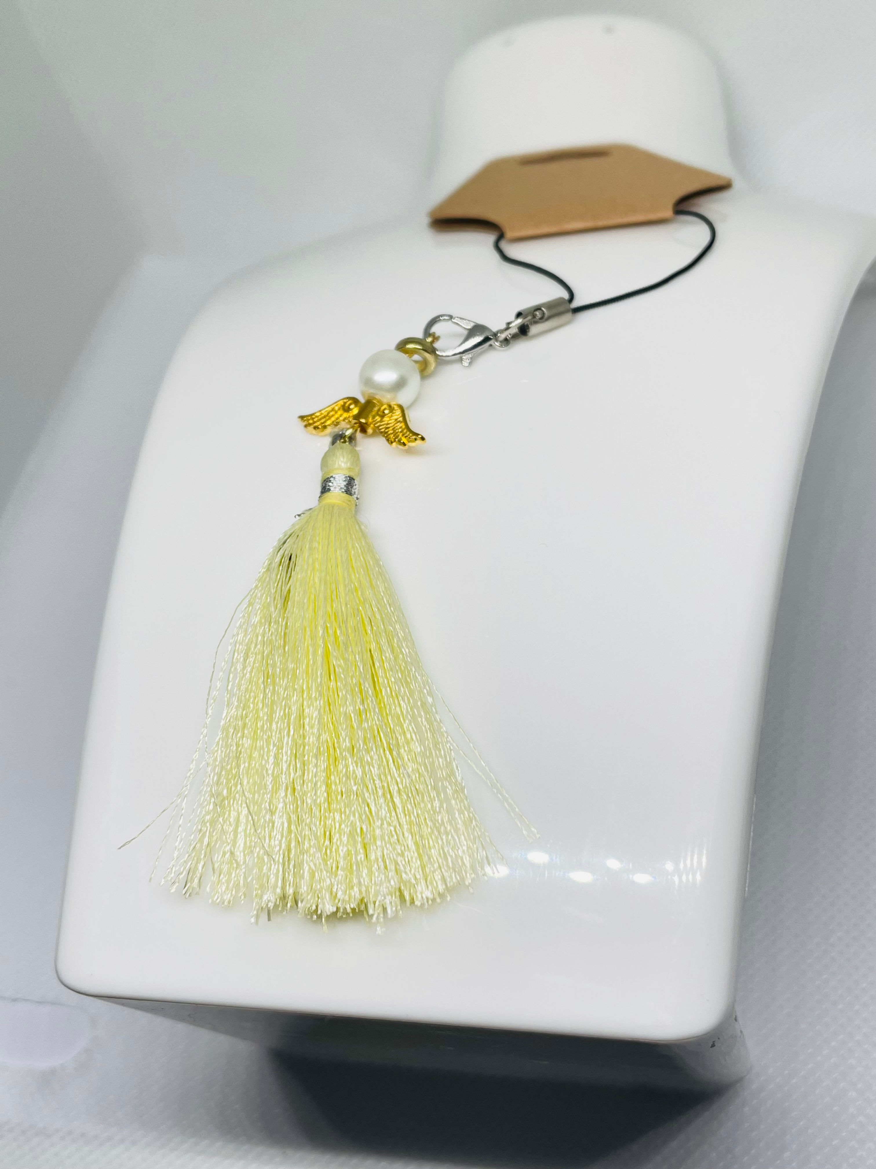 Angel Tassel Bag Charm - Yellow