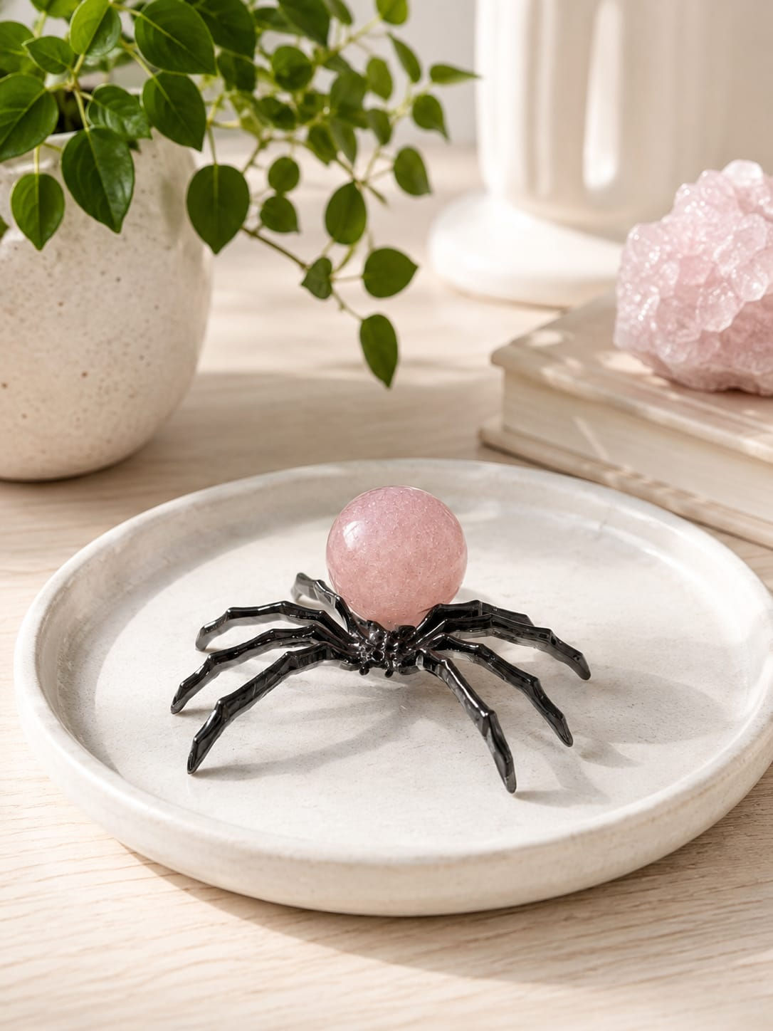 Strawberry Quartz Spider.