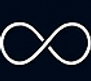 A simple white infinity symbol