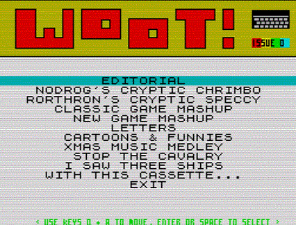 Image of Woot Tapezine Menu