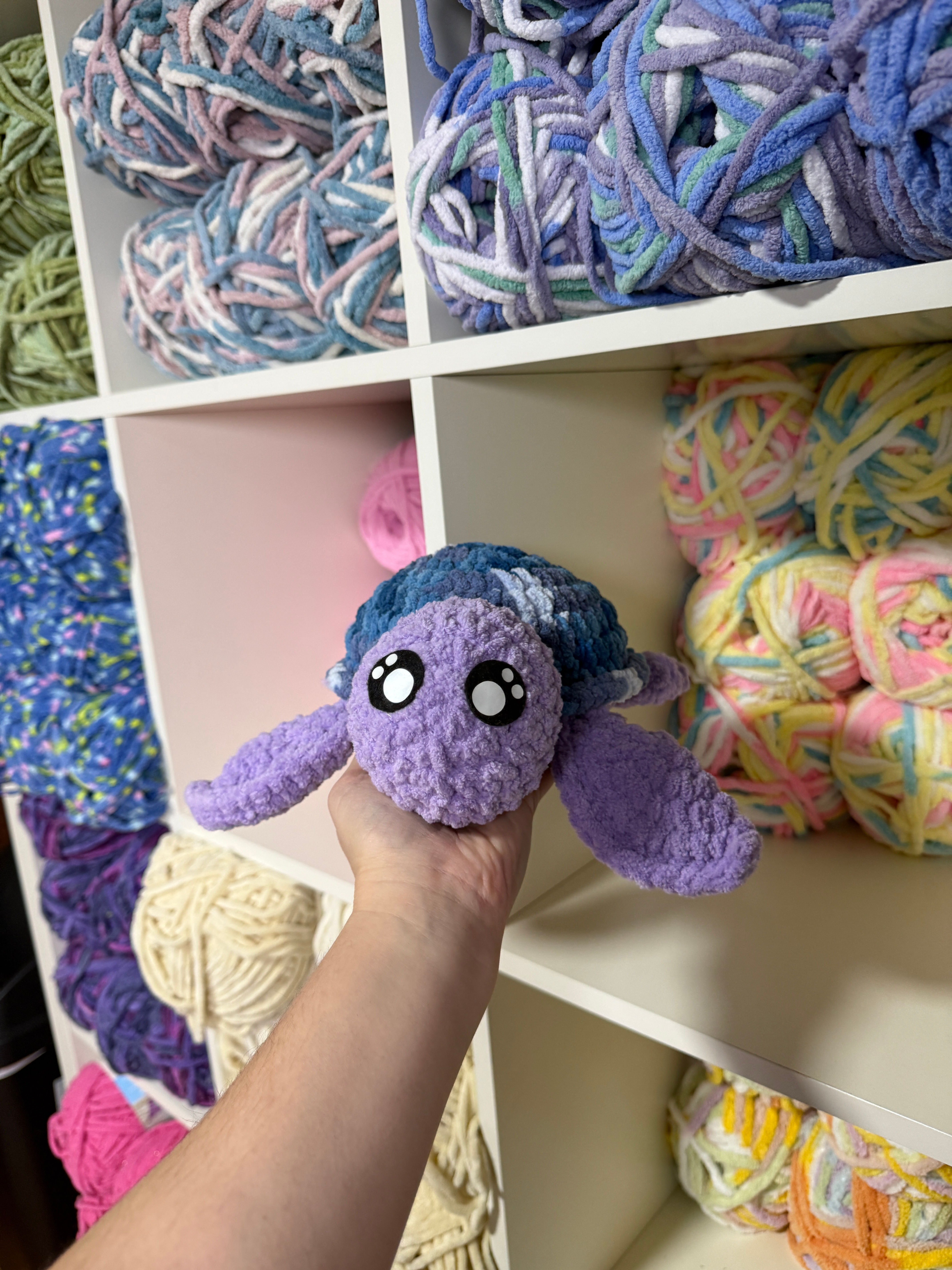 Purple and Blue Sea Turtle