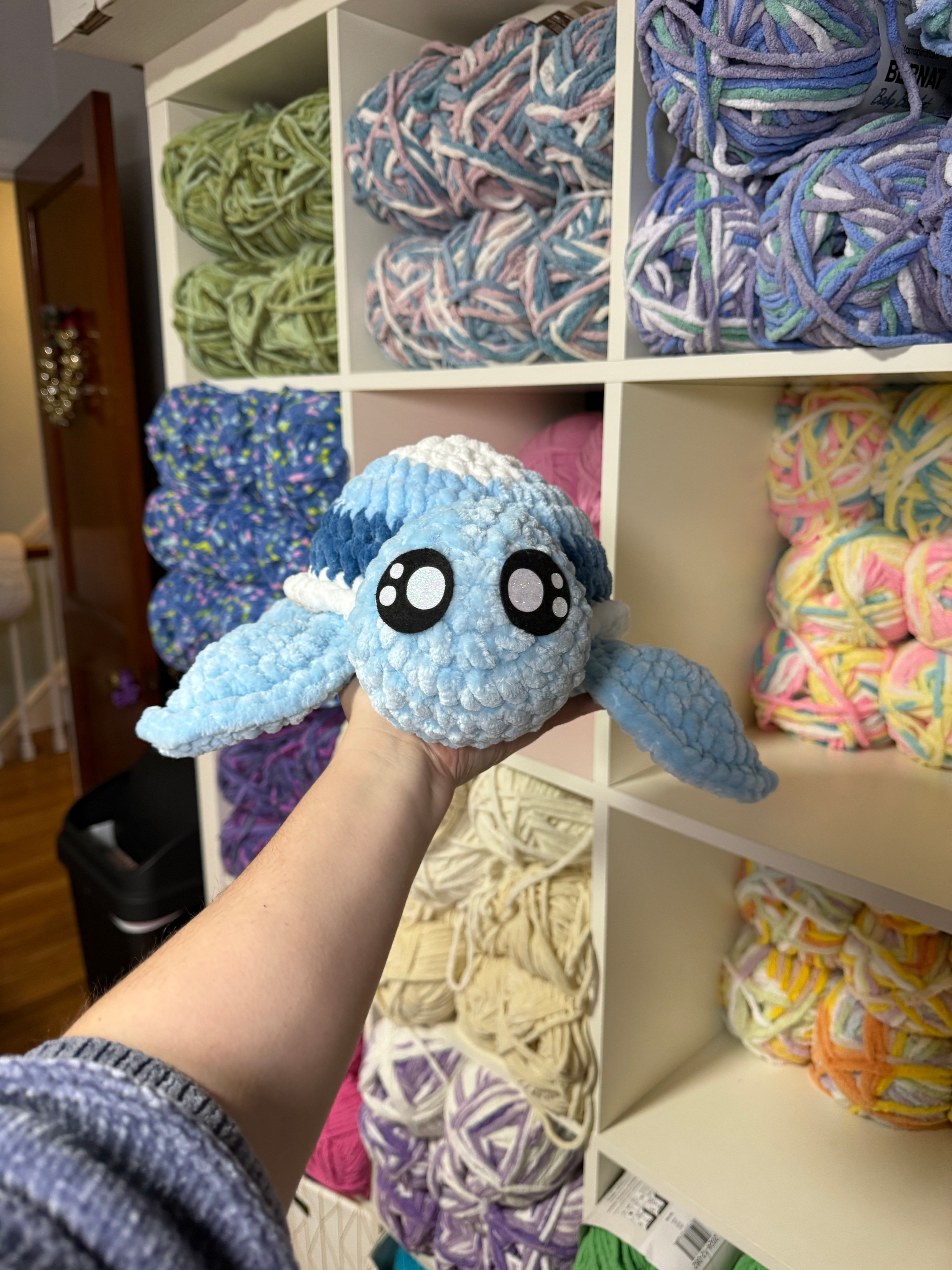 Blue Striped Jumbo Sea Turtle