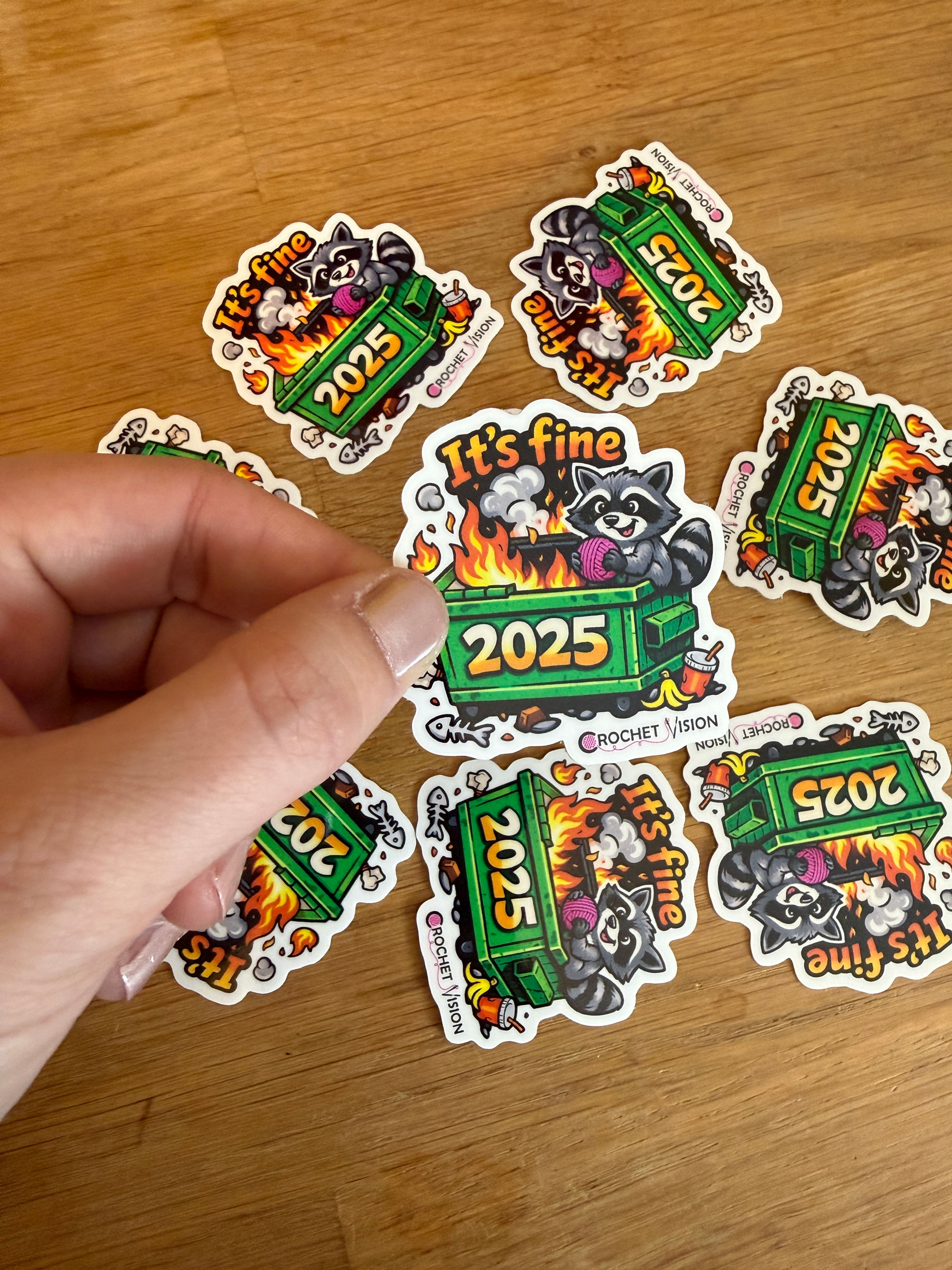 Dumpster Fire 2in Sticker