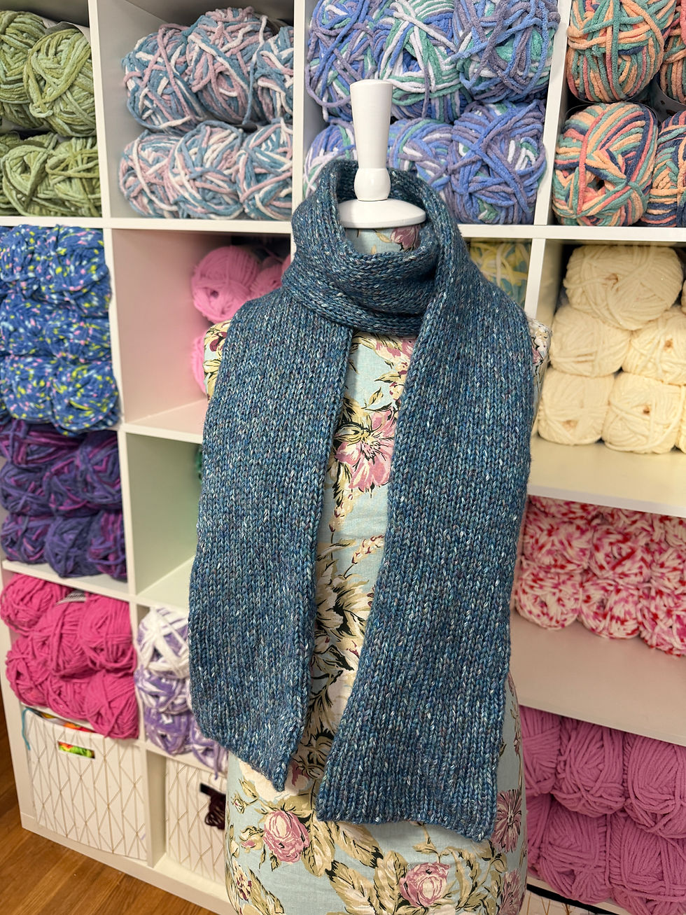 Thumbnail: Blue Heathered Rainbow Scarf