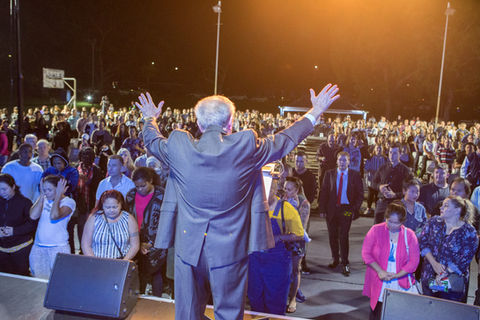12. Praying at an Outdoor Crusade in Perth, West Australia.jpg