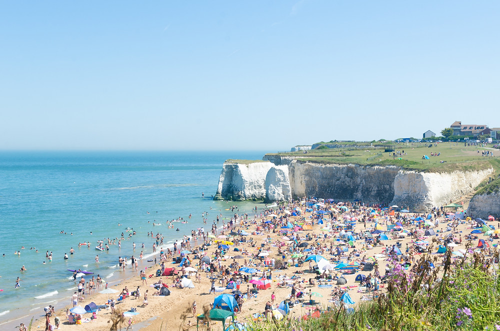 Crowded UK beack