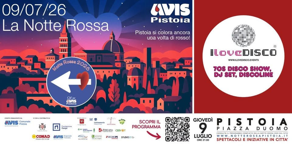 UNA NOTTE PER AVIS PISTOIA: "UNA RETE DI CUORI PER LA NOTTE ROSSA"