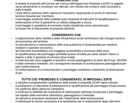 UNIONE DEI COMUNI DELL' APPENNINO PISTOIESE, IL CENTRODESTRA PRESENTA UNA MOZIONE PER RIQUALIFICARE L'ACCESSO ALL'ORTO BOTANICO