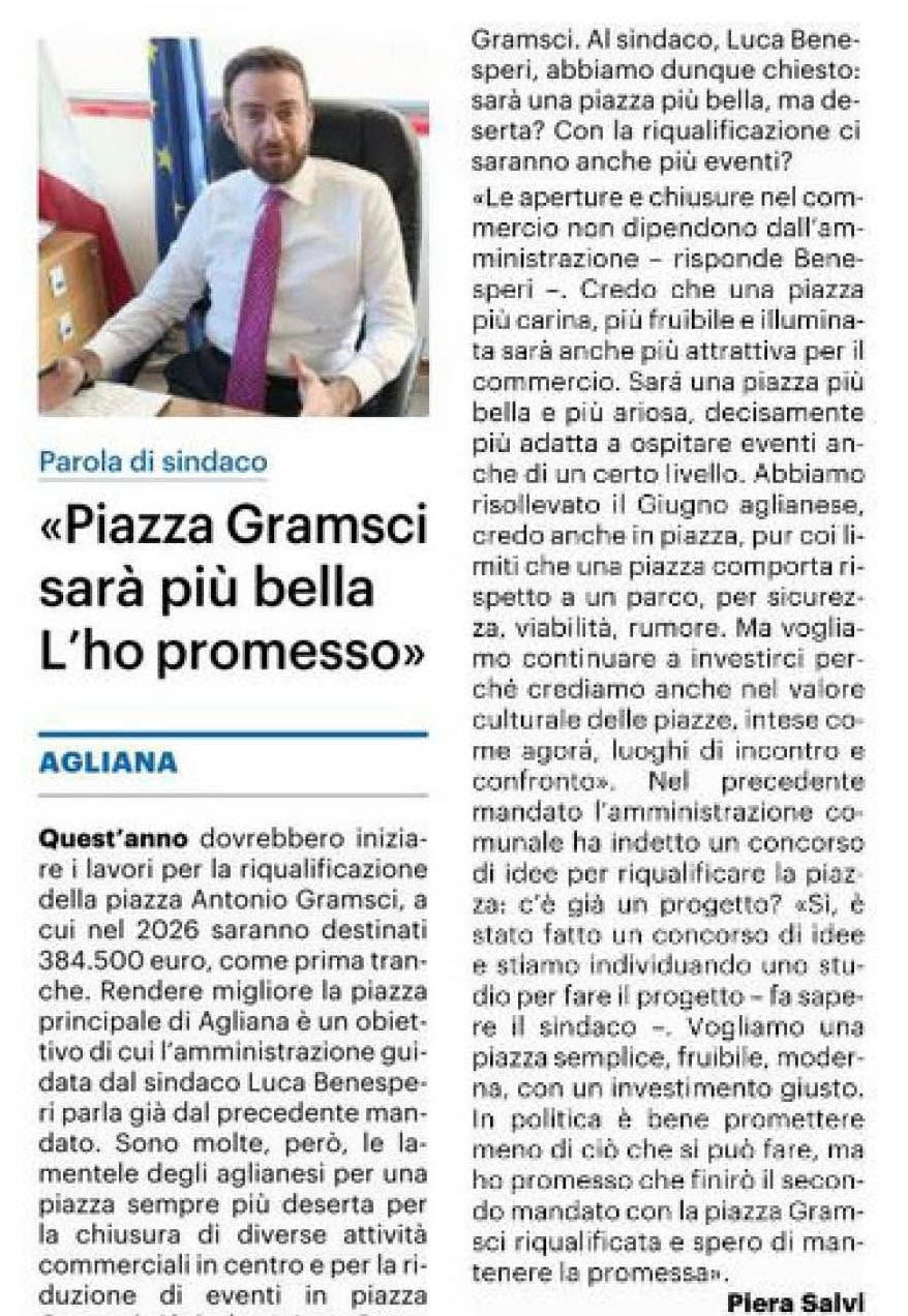 Così si leggeva nel gennaio scorso