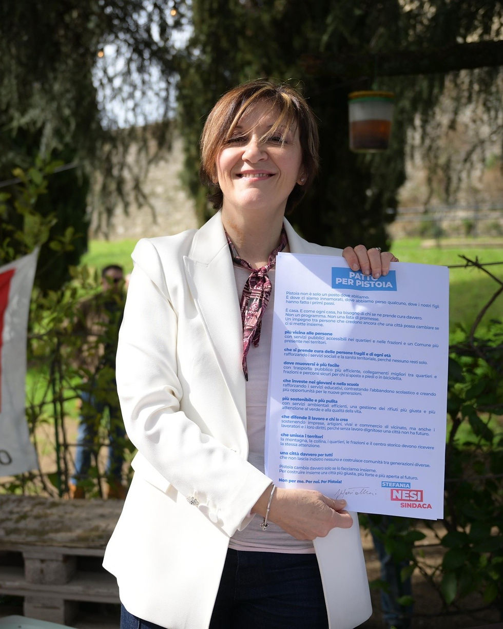 Stefania Nesi con il "Patto per Pistoia"