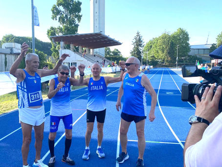STRAORDINARIO REMO MARCHIONI. ALLUNGA A 11 I SUOI RECORD MONDIALI DI STAFFETTA