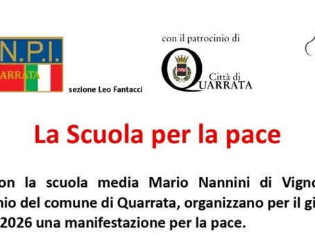 quarrata. CORTEO DELLA PACE: SCUOLE E ANPI IN MARCIA PER LE VIE DEL CENTRO