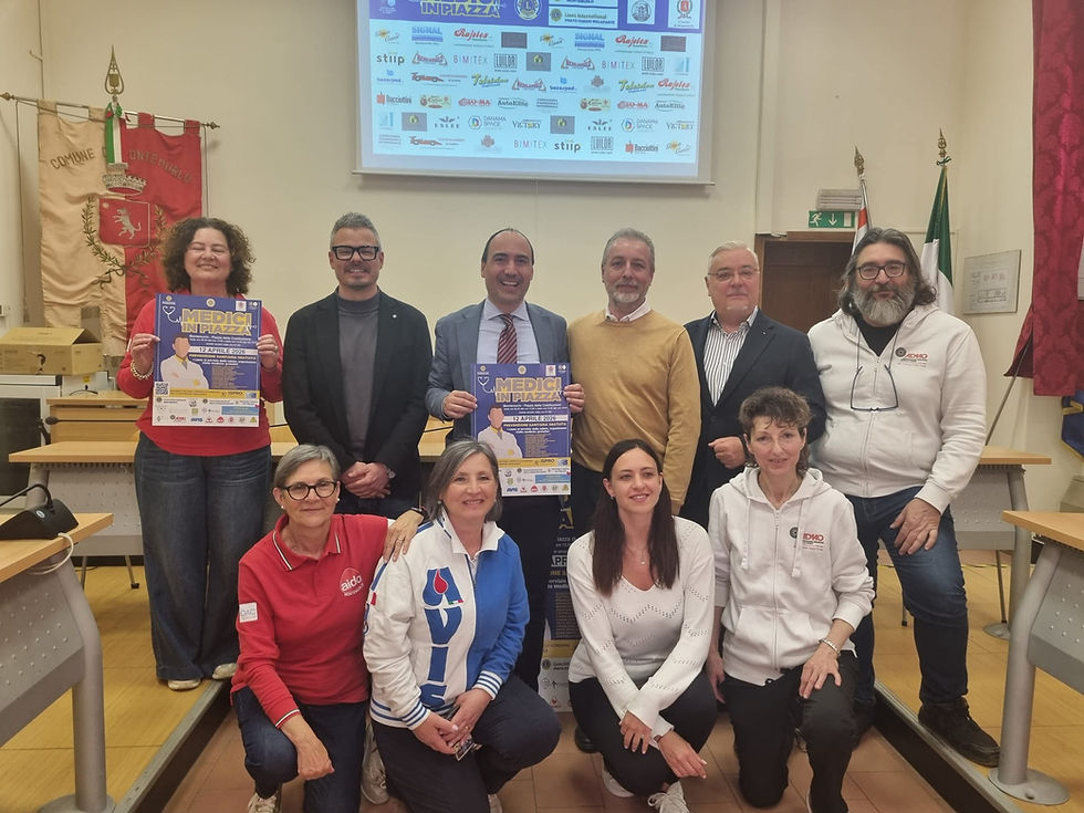  La conferenza stampa con il sindaco Calamai, l'assessore Fanti e Massimo Barontini del Lions Club Montemurlo
