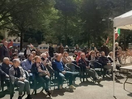 A SAMBUCA PISTOIESE UN 25 APRILE DI MEMORIA E DIRITTI: “LA SALUTE E' UN DIRITTO, NON UN PRIVILEGIO"