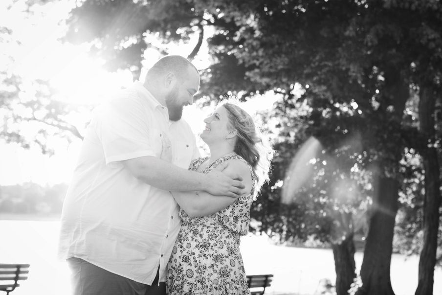 Golden Hour Engagement Shoot at Lynch Park in Beverly, MA