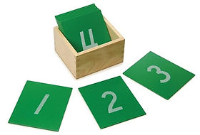 Montessori Sandpaper Numbers as used at Bright Sparks Montessori Frimley