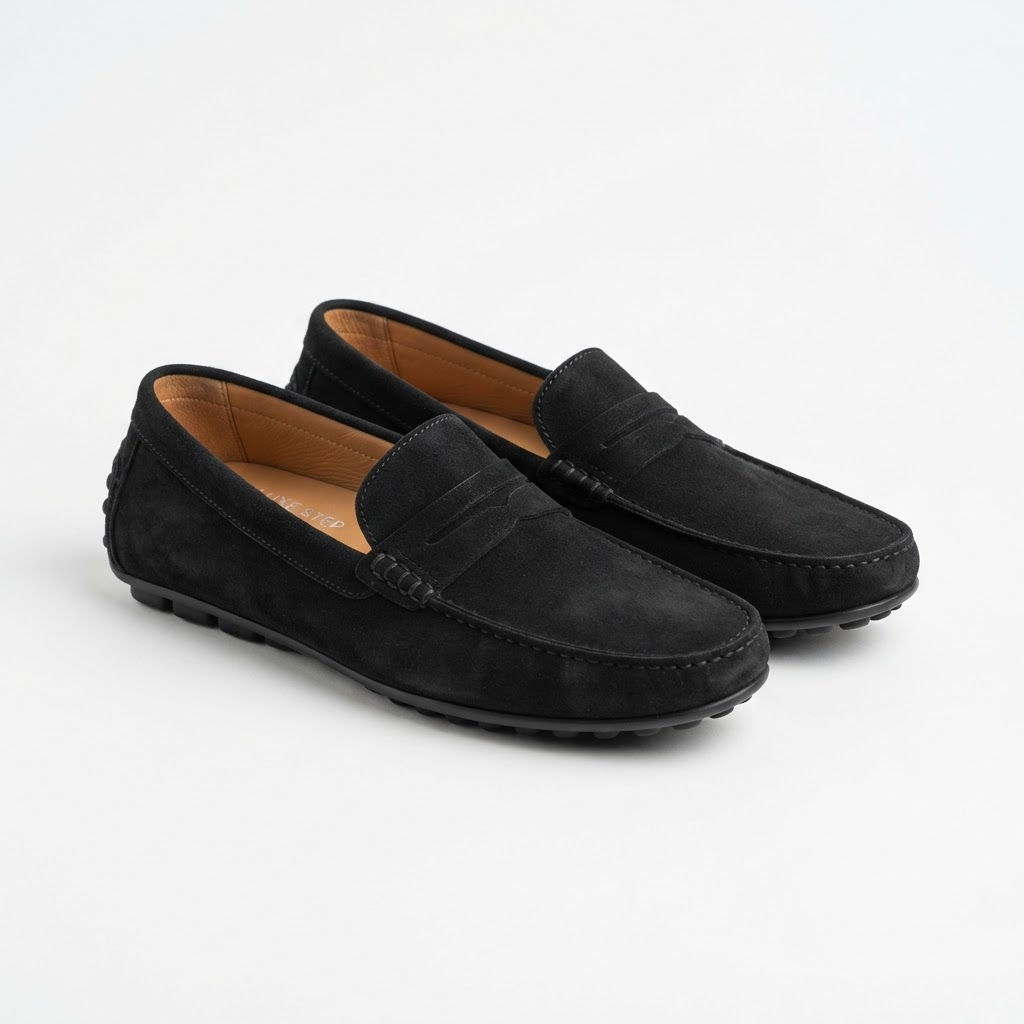 The Black Suede Loafers