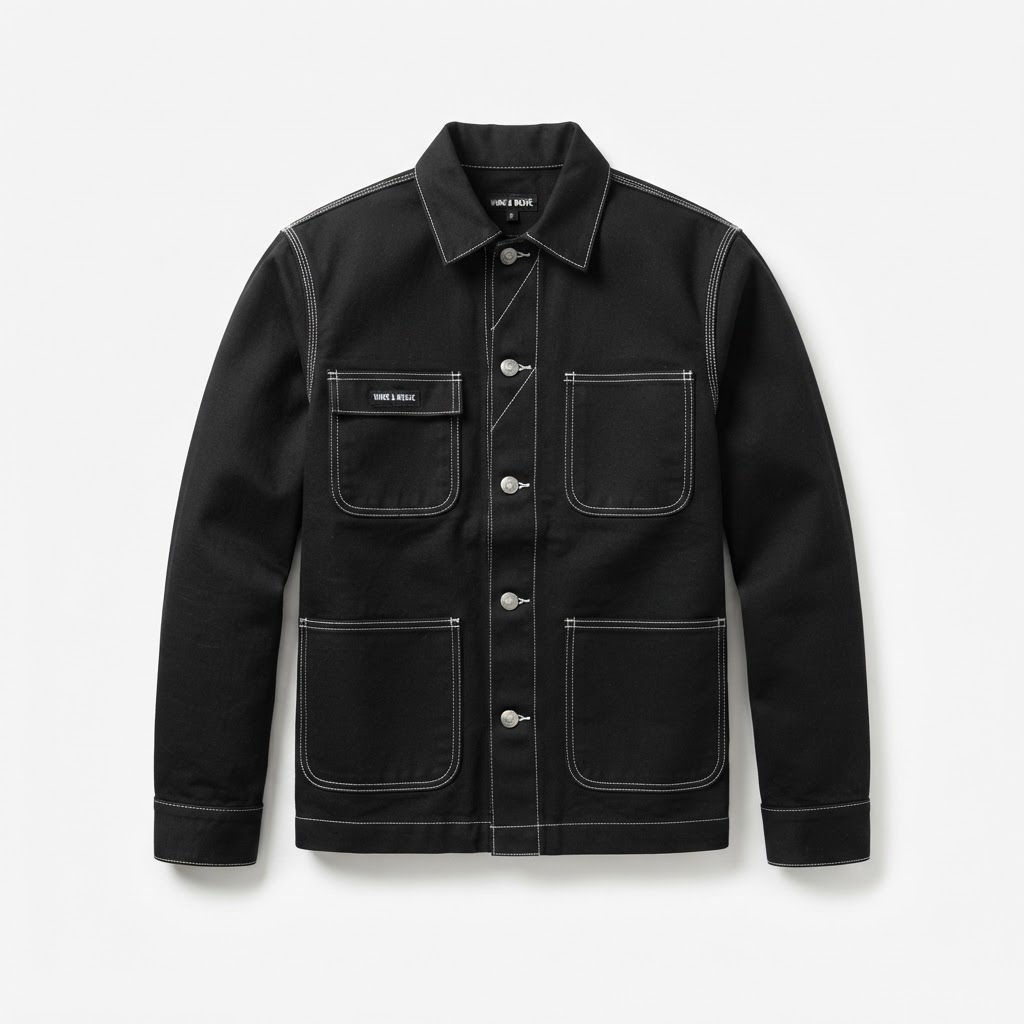 The Contrast-Stitch Canvas Chore Jacket