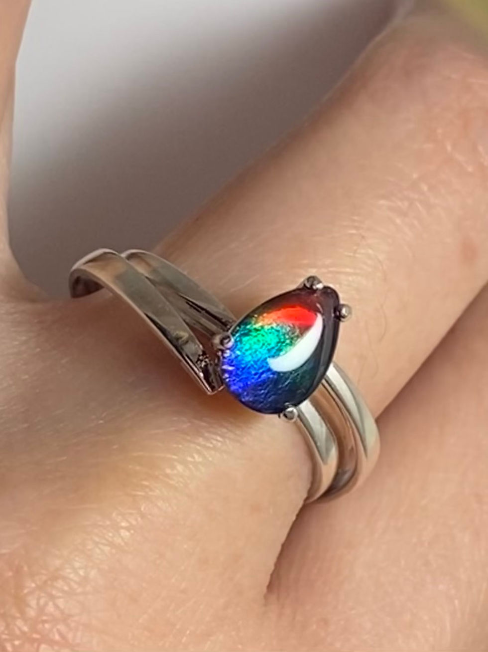 Ammolite Twin Band - Ring