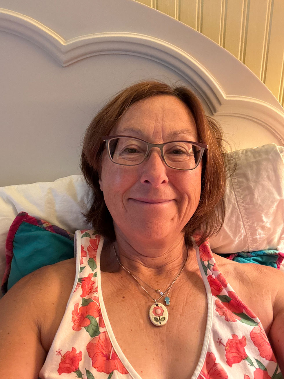 the author after her first shingles vaccine