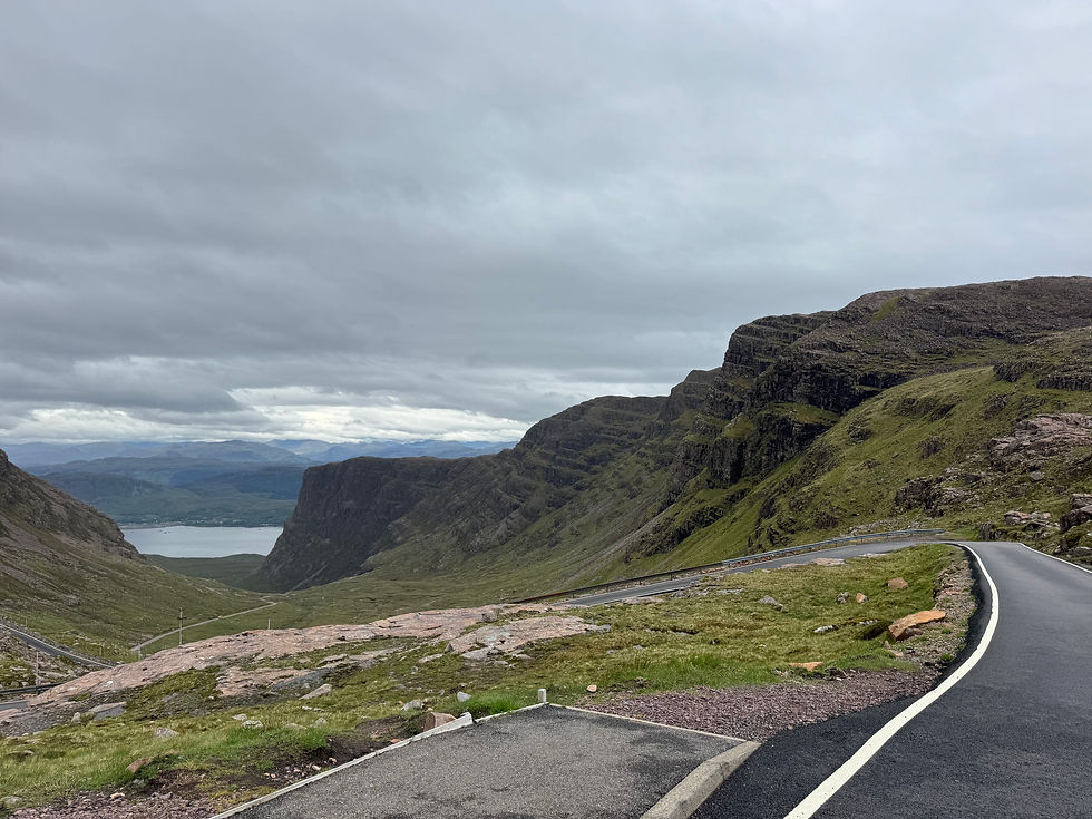The top of the highest road in Scotland.