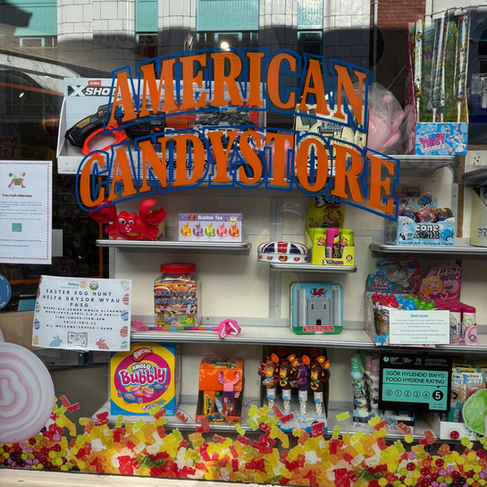 An American Candy store in Wales.