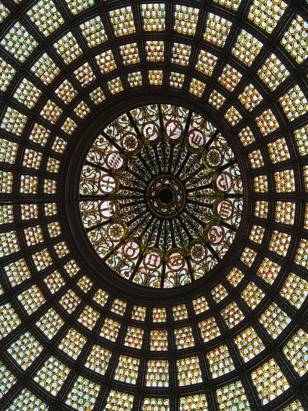 Tiffany glass dome