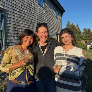 Hoisting the sails with some help.