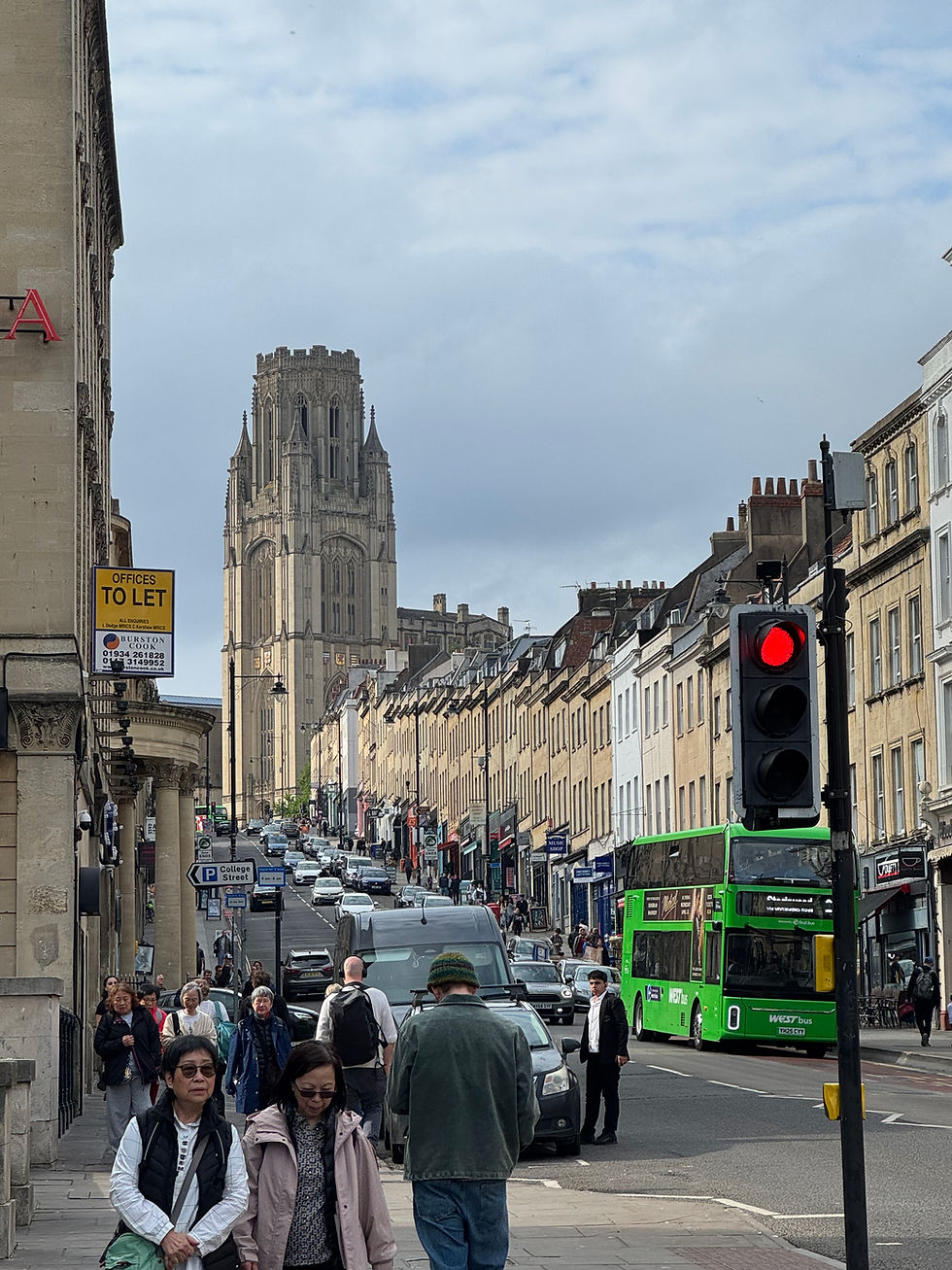 Walking up Park Street.