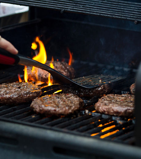 Hamburgers in Grill