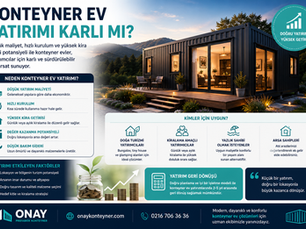 Konteyner Ev Yatırımı Karlı mı? Avantajları ve Getiri Potansiyeli