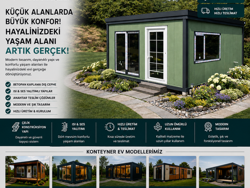 Küçük Alanlarda Büyük Konfor: Betopan Kaplama Konteyner Ev Modelleri