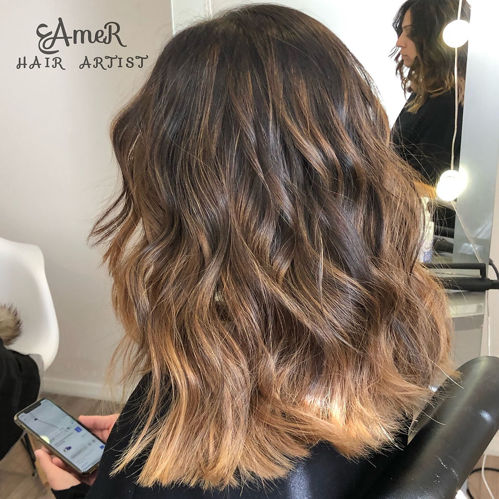 Transformation Hair colour from dark brown...