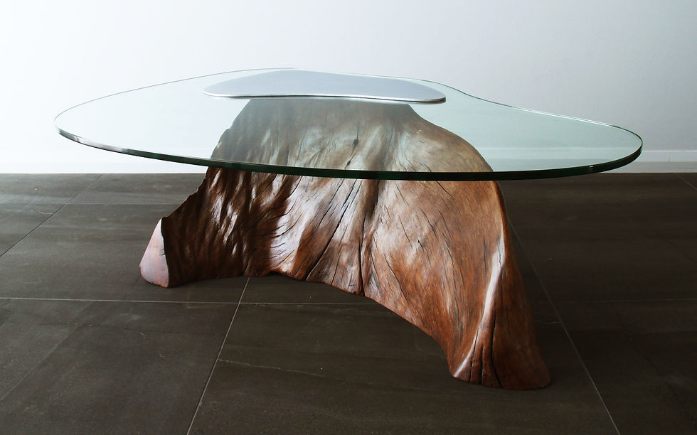 Red cedar buttress root coffee table
